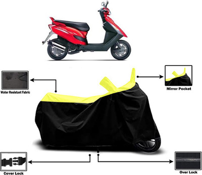 Amexride Two Wheeler Cover for Bajaj(Kristal, Yellow)
