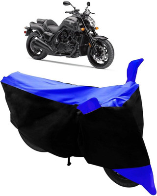 Mdstar Waterproof Two Wheeler Cover for Yamaha(VMAX, Black, Blue)