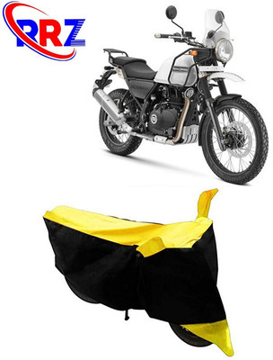 RRZ Waterproof Two Wheeler Cover for Royal Enfield(Himalayan, Black, Yellow)