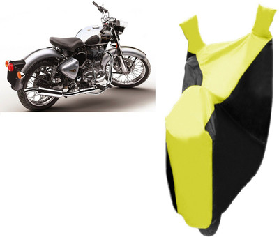 APNEK Two Wheeler Cover for Royal Enfield(Classic 500, Yellow, Black)