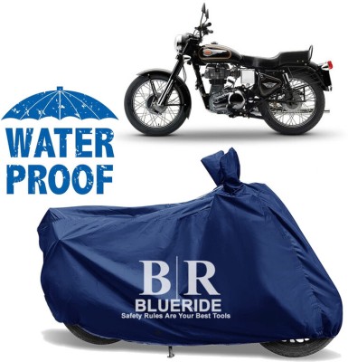 BLUERIDE Waterproof Two Wheeler Cover for Royal Enfield(Bullet 350, Blue)