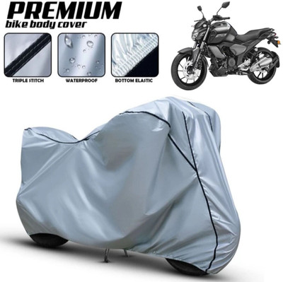 Shiv Kanha Waterproof Two Wheeler Cover for Yamaha(FZ, Silver)