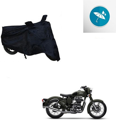 MMSSTAR Waterproof Two Wheeler Cover for Royal Enfield(Battle, Black)