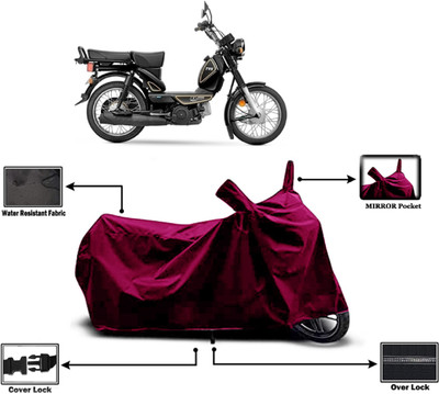 Amexride Two Wheeler Cover for TVS(Heavy Duty Super XL, Maroon)