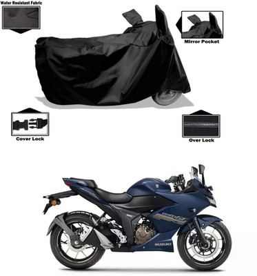PAGORA Waterproof Two Wheeler Cover for Suzuki(Gixxer SF, Black)