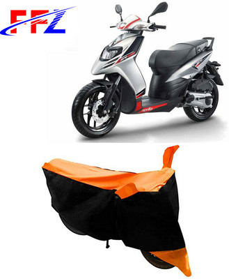FFZ Waterproof Two Wheeler Cover for Aprilia(Storm 125, Black, Orange)