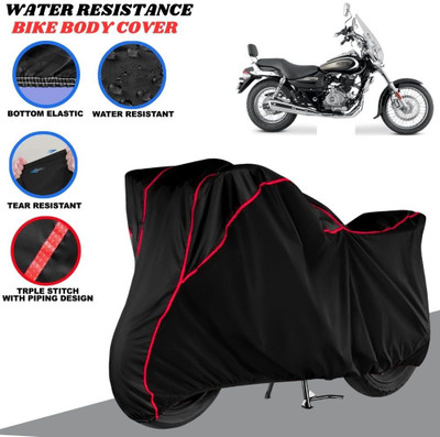 SRP PRODUCT Waterproof Two Wheeler Cover for Bajaj(Avenger Street 220, Black, Red)