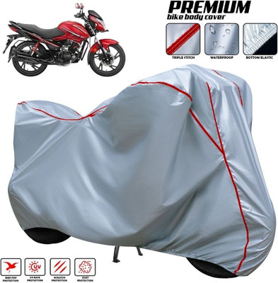 xodi Waterproof Two Wheeler Cover for Hero(Glamour i3s, Silver, Red, Multicolor)