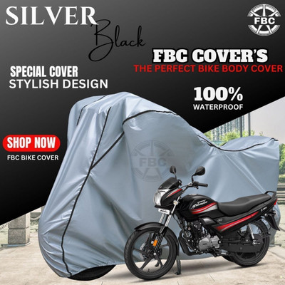 FBC Waterproof Two Wheeler Cover for Hero(Super Splendor, Silver)
