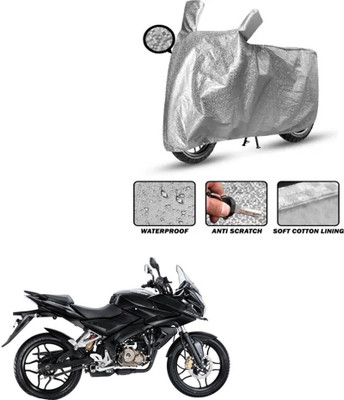 FKOK Waterproof Two Wheeler Cover for Bajaj(Pulsar AS 150, Silver)
