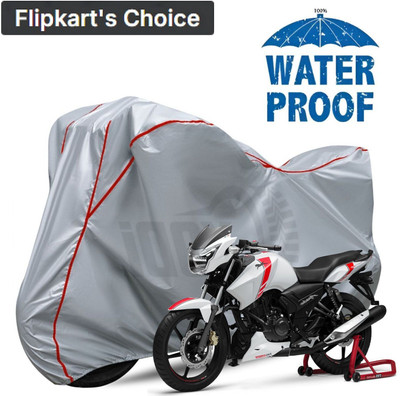 xodi Waterproof Two Wheeler Cover for TVS(Apache RTR 165 RP, Silver, Red, Multicolor)