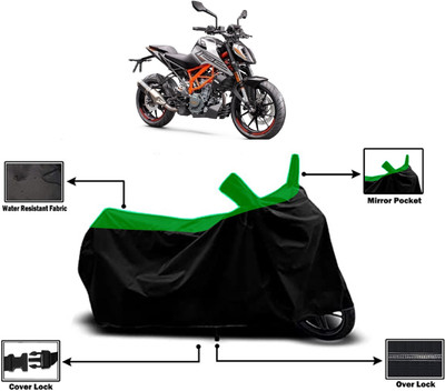 Amexride Two Wheeler Cover for KTM(125 Duke, Green)