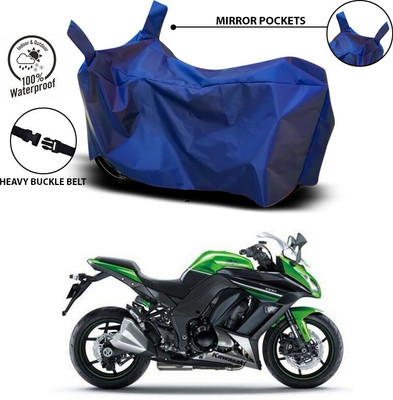 ANTHUB Waterproof Two Wheeler Cover for Kawasaki(Ninja, Blue)