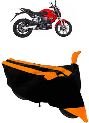 HEMSKAR Two Wheeler Cover for Revolt(RV 400, Black, Orange)