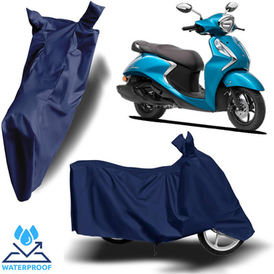 ROYAL AUTO MART Waterproof Two Wheeler Cover for Yamaha(Fascino 125, Blue)