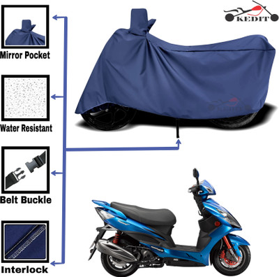 KEDIT Two Wheeler Cover for Hero(Electric Zippy, Blue)
