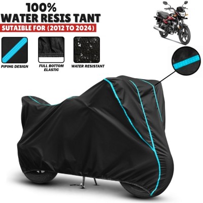 Mwiss Waterproof Two Wheeler Cover for Honda(CB Shine, Black, Blue)