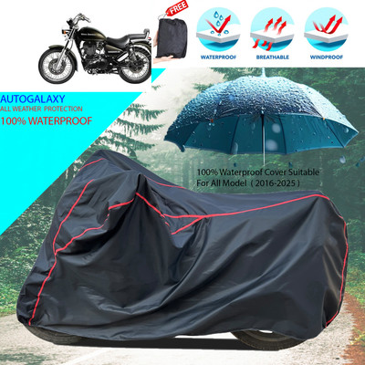 AutoGalaxy Waterproof Two Wheeler Cover for Royal Enfield(Thunderbird, Black)