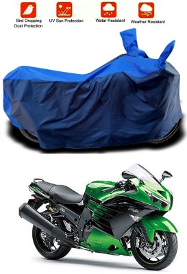 Furious3D Two Wheeler Cover for Kawasaki(Ninja ZX-14R, Blue, Blue)