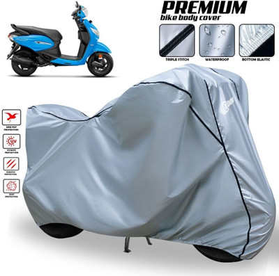 OliverX Two Wheeler Cover for Hero(MotoCorp Pleasure Plus, Silver, Black)