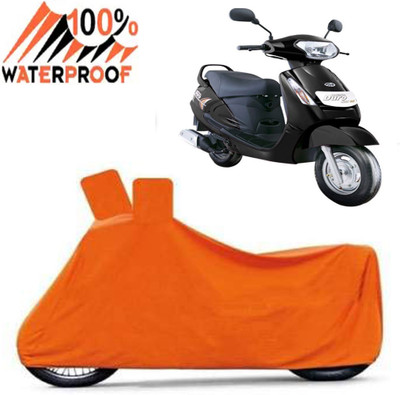 ROYAL AUTO MART Waterproof Two Wheeler Cover for Mahindra(Duro DZ, Orange)