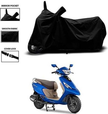 smwzxyu Waterproof Two Wheeler Cover for TVS(Scooty Zest 110, Black)