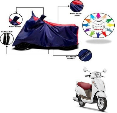 DeepShakshi AUTOMOTIVE Waterproof Two Wheeler Cover for Suzuki(Access, Blue, Red)