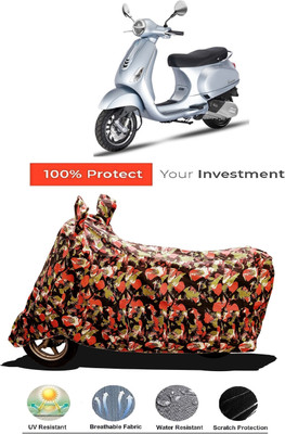 Amexride Two Wheeler Cover for Piaggio(Vespa LX 125, Multicolor)