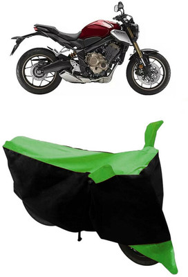 HEMSKAR Two Wheeler Cover for Honda(CB300R, Black, Green)