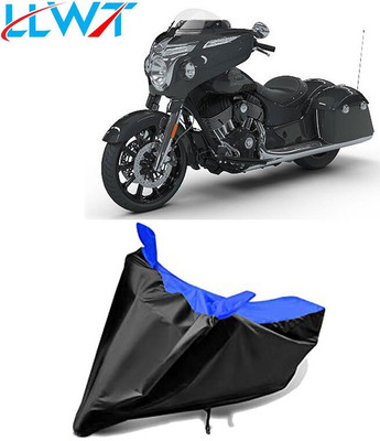 DeepShakshi AUTOMOTIVE Waterproof Two Wheeler Cover for Indian(Chieftain, Black, Blue)