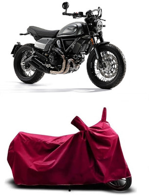 Coxtor Waterproof Two Wheeler Cover for Ducati(Scrambler, Maroon)