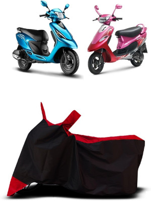 VESMEI Two Wheeler Cover for TVS(Pep Plus BS6, Red)