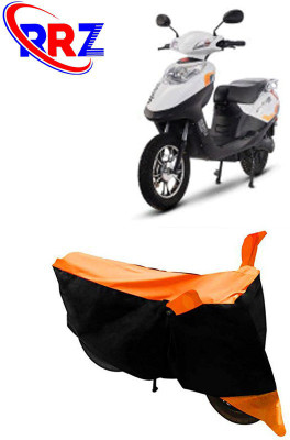 RRZ Waterproof Two Wheeler Cover for Hero(Electric, Black, Orange)