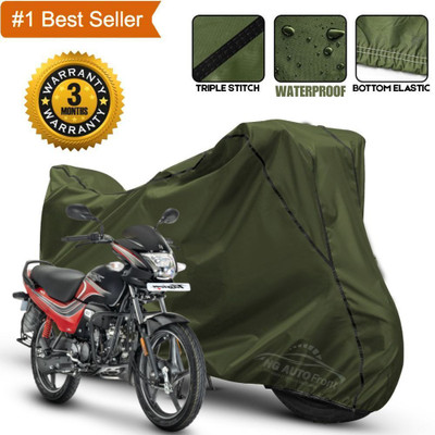 xodi Waterproof Two Wheeler Cover for Hero(Passion Plus, Green, Black)