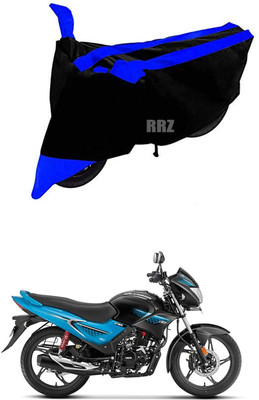 RRZ Two Wheeler Cover for Hero(Glamour FI, Black, Blue)