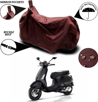 AASHTIK MART Two Wheeler Cover for Vespa(Vespa LX, Maroon)