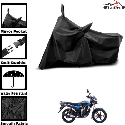 KEDIT Two Wheeler Cover for Bajaj(Platina 110 H-Gear BS6, Black)