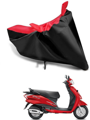 KEDIT Two Wheeler Cover for Hero(Duet LX 110CC, Red, Black)