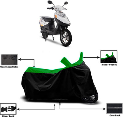 Amexride Two Wheeler Cover for Hero Electric(Electric Flash BS6, Green)