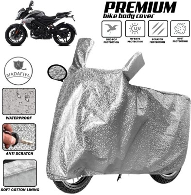 MADAFIYA Two Wheeler Cover for Bajaj(Pulsar NS200 BS6, Silver)