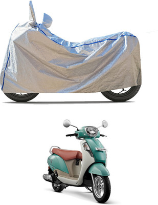 PAGORA Waterproof Two Wheeler Cover for Suzuki(New Access 125, Silver)
