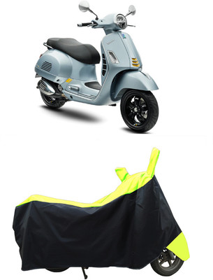 Coxtor Waterproof Two Wheeler Cover for Vespa(GTS Super 300, Yellow)