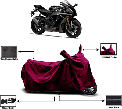 Amexride Two Wheeler Cover for Yamaha(YZF R1 BS6, Maroon)