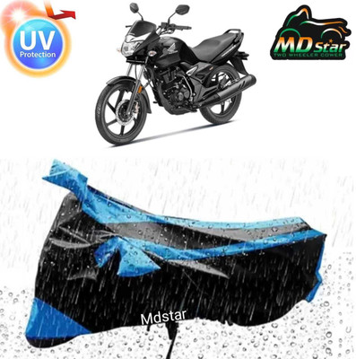 Mdstar Waterproof Two Wheeler Cover for Bajaj(Pulsar 125, Blue, Black)