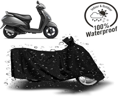 Autoinnovation Waterproof Two Wheeler Cover for TVS(Jupiter, Black)