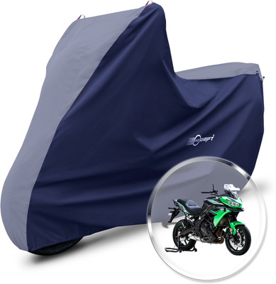 Neodrift Two Wheeler Cover for Kawasaki(Ninja ZX-6R, Grey, Blue)