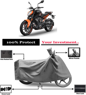 Amexride Two Wheeler Cover for KTM(250 Duke, Grey)