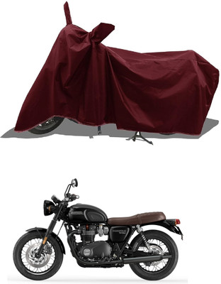 DeepShakshi AUTOMOTIVE Waterproof Two Wheeler Cover for Triumph(Bonneville T120 Black, Maroon)