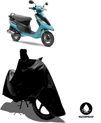 Amexride Waterproof Two Wheeler Cover for TVS(Scooty Pep Plus BS6, Black)