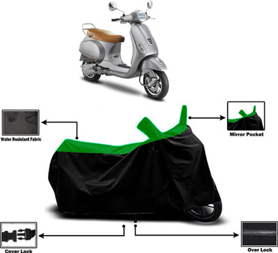 Amexride Two Wheeler Cover for Vespa(Vespa VXL 150, Green)